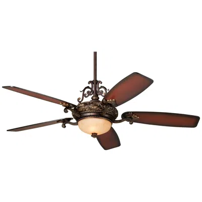 Casa Vieja 56" Casa Esperanza Teak Bronze And Gold Led Ceiling Fan With Remote