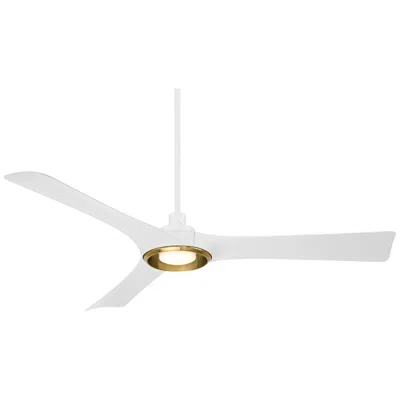 Casa Vieja 56"  Ethos Matte White Led Damp Rated Remote Ceiling Fan