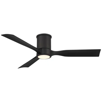 Casa Vieja 56"  Keel Matte Black Led Damp Remote Hugger Ceiling Fan
