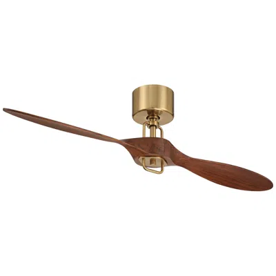 Casa Vieja 56"  Longbow Brass And Walnut Indoor/outdoor Ceiling Fan