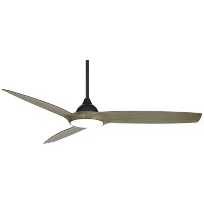 Casa Vieja 56"  Olympia Breeze Matte Black Led Ceiling Fan With Remote