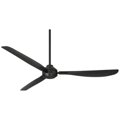 Casa Vieja 56"  Sol Matte Black Wet Rated Ceiling Fan With Remote