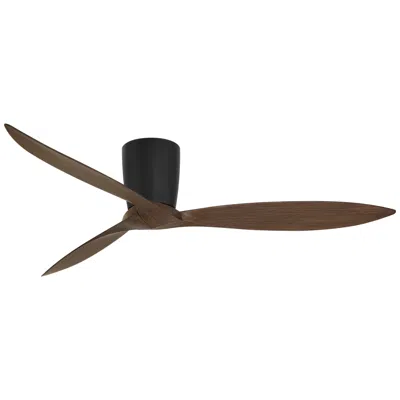 Casa Vieja 56"  Tre Black And Walnut Indoor-outdoor Hugger Ceiling Fan