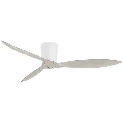 Casa Vieja 56"  Tre White And Oak Indoor/outdoor Hugger Ceiling Fan