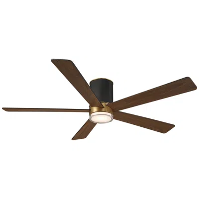 Casa Vieja 56"  Vex Matte Black Led Hugger Ceiling Fan With Remote