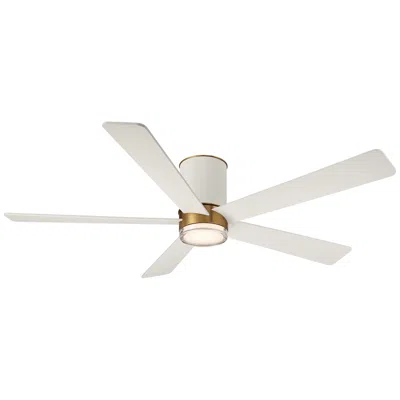 Casa Vieja 56"  Vex Matte White Led Hugger Ceiling Fan With Remote