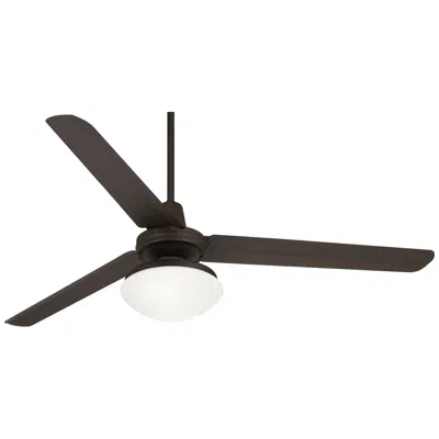 Casa Vieja 60" Casa Turbina Dc Bronze Opal Glass Damp Rated Fan With Remote