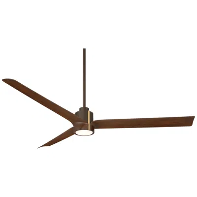 Casa Vieja 60"  Aero Bronze And Dark Walnut Led Ceiling Fan With Remote