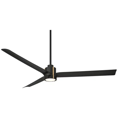 Casa Vieja 60"  Aero Matte Black Led Ceiling Fan With Remote