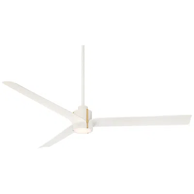 Casa Vieja 60"  Aero Matte White Led Ceiling Fan With Remote