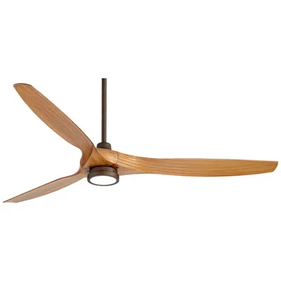 Casa Vieja 60"  Aireon Bronze Walnut Led Damp Ceiling Fan With Remote