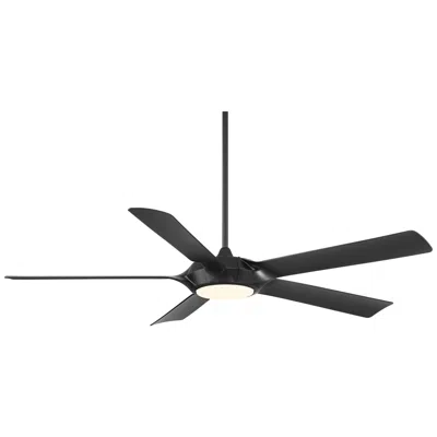 Casa Vieja 60"  Grand Regal Matte Black Led Ceiling Fan With Remote