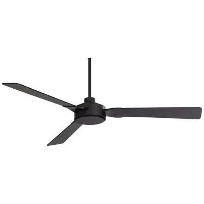 Casa Vieja 60"  Invictus Matte Black And Walnut Damp Fan With Remote