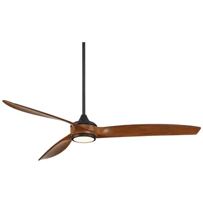 Casa Vieja 60"  La Jolla Surf Matte Black Led Ceiling Fan With Remote