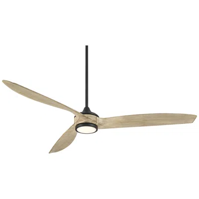 Casa Vieja 60"  La Jolla Surf Matte Black Led Ceiling Fan With Remote