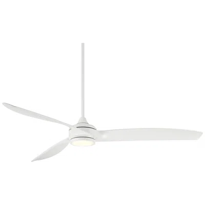 Casa Vieja 60"  La Jolla Surf Matte White Led Ceiling Fan With Remote