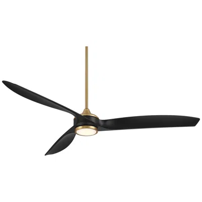 Casa Vieja 60"  La Jolla Surf Soft Brass Led Ceiling Fan With Remote