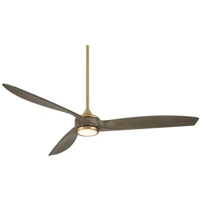 Casa Vieja 60"  La Jolla Surf Soft Brass Led Ceiling Fan With Remote
