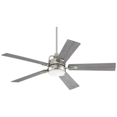 Casa Vieja 60"  Lemans Brushed Nickel Led Ceiling Fan With Remote