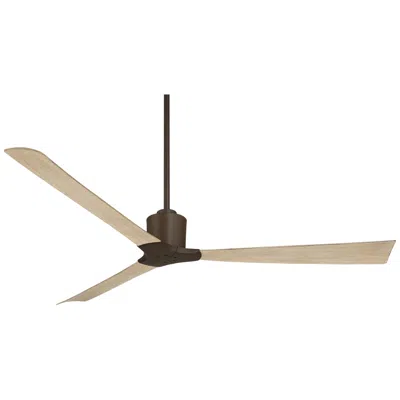 Casa Vieja 60"  Lume Bronze And White Oak Damp Ceiling Fan With Remote