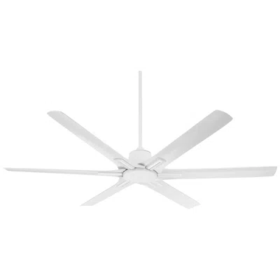 Casa Vieja 60"  Matte White Damp Rated Ceiling Fan With Remote