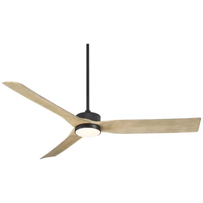 Casa Vieja 60"  Montage Matte Black Led Damp Rated Fan With Remote