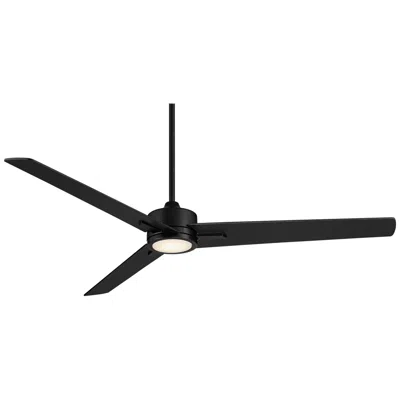 Casa Vieja 60"  Monte Largo Matte Black Led Ceiling Fan With Remote