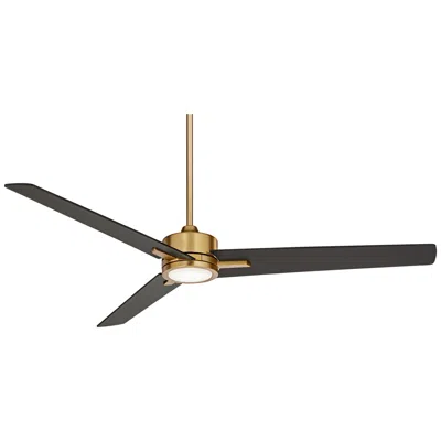 Casa Vieja 60"  Monte Largo Soft Brass Led Ceiling Fan With Remote