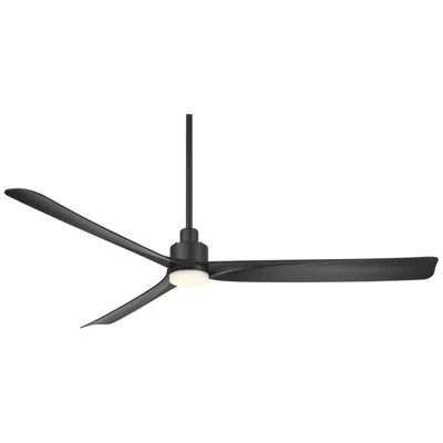 Casa Vieja 60"  Sailplane Matte Black Damp Led Ceiling Fan With Remote