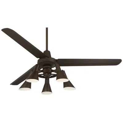 Casa Vieja 60"  Turbina Dc Bronze Led Ceiling Fan With Remote