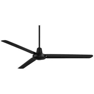 Casa Vieja 60"  Turbina Dc Damp Matte Black Ceiling Fan With Remote