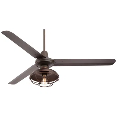 Casa Vieja 60"  Turbina Dc Led Bronze Damp Ceiling Fan With Remote