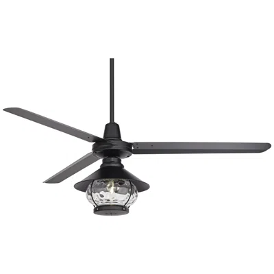 Casa Vieja 60"  Turbina Led Dc-damp Matte Black Ceiling Fan With Remote