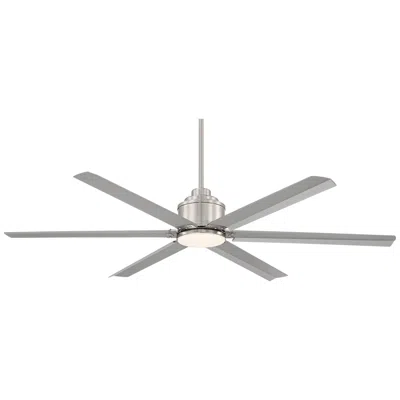 Casa Vieja 65"  Ultra Breeze Nickel Wet Led Ceiling Fan With Remote