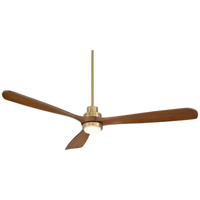 Casa Vieja 66" Casa Delta Dc Xl Soft Brass Led Ceiling Fan With Remote