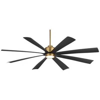 Casa Vieja 72" Casa Grande Brass And Black Led Large Ceiling Fan With Remote