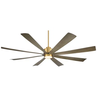 Casa Vieja 72" Casa Grande Soft Brass And Lightwood Led Large Ceiling Fan