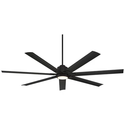 Casa Vieja 72"  Airbender Matte Black Led Ceiling Fan With Remote