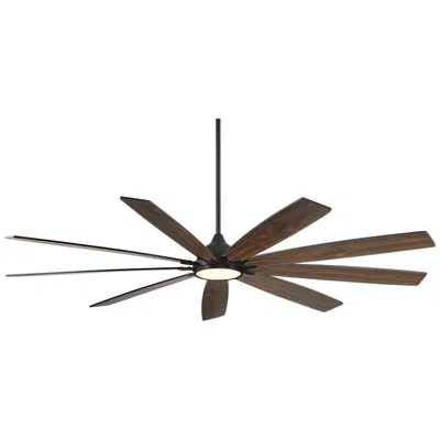 Casa Vieja 72"  Tahoe Breeze Black Led Reversible Blade Damp Fan