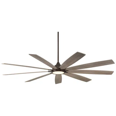 Casa Vieja 72"  Tahoe Breeze Bronze Led Outdoor Ceiling Fan With Remote In Brown