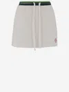 Casablanca Textured Fabric Tennis Skirt With Drawstring Waist