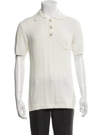 Pre-owned Casablanca 2021 Collar Polo Shirt In White
