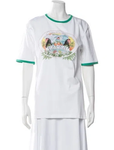 Pre-owned Casablanca 2021 Graphic Print T-shirt W/ Tags In White