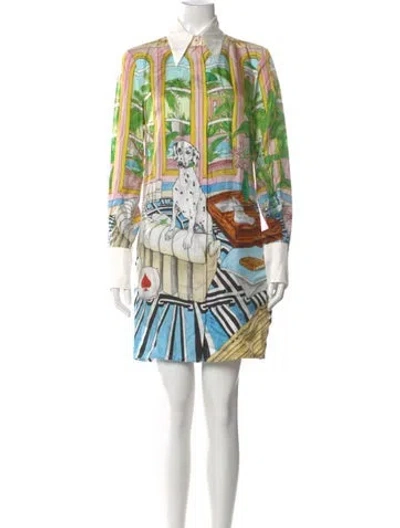 Pre-owned Casablanca 2021 Mini Dress In Multi