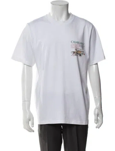 Pre-owned Casablanca 2021 Monte Carlo T-shirt In White