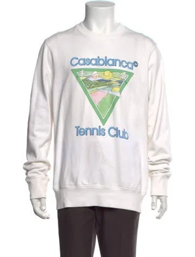 Pre-owned Casablanca 2022 Graphic Print Sweatshirt In White