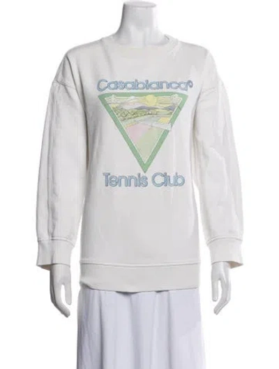 Pre-owned Casablanca 2022 Graphic Print Sweatshirt In White
