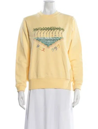 Pre-owned Casablanca 2022 Graphic Print Sweatshirt In Yellow