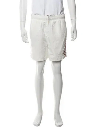 Pre-owned Casablanca 2022 Graphic Print Swim Trunks In White