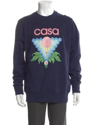 Pre-owned Casablanca 2022 'memphis Icon' Sweatshirt In Blue